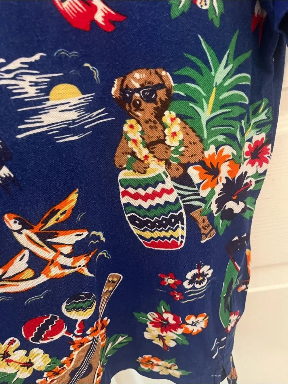 Polo Ralph Lauren Tropical Polo Bear Hawaiian Shirt XL